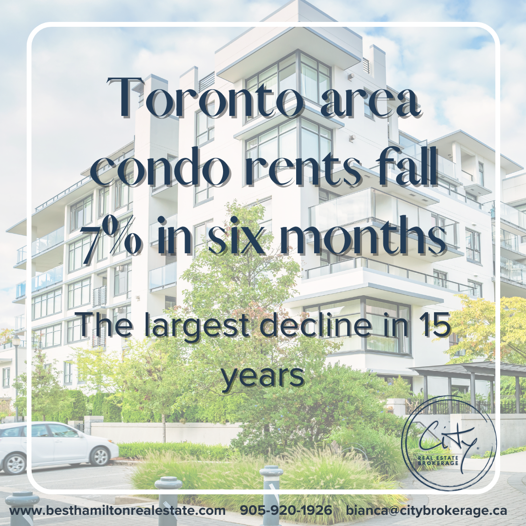 Toronto Area Condo Rents Fall 7%